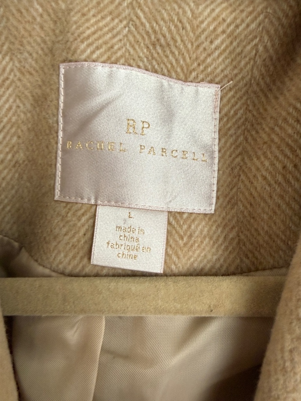 Rachel Parcell Wrap Tan Belted Coat - Picture 2 of 3